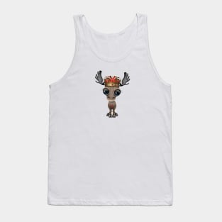 Cute Royal Moose Wearing Crown Tank Top